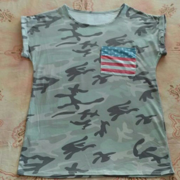 Tops - NWOT Army Design Shirt Large